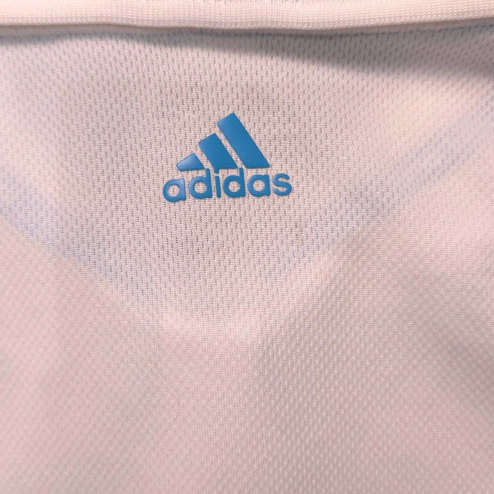 Adidas Golf Mickey Mouse Climacool Polo Shirt Mens L Blue White Stripe B82988 - Picture 9 of 9